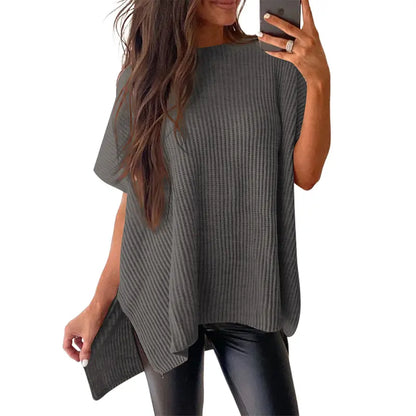 Women's Relaxed Knit Batwing Sleeve Sweater