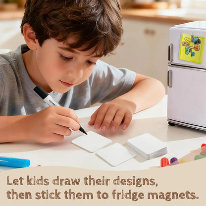 DIY Acrylic Fridge Magnets Set – 10 Pack Clear 2"x2" Custom Photo Magnets ✨