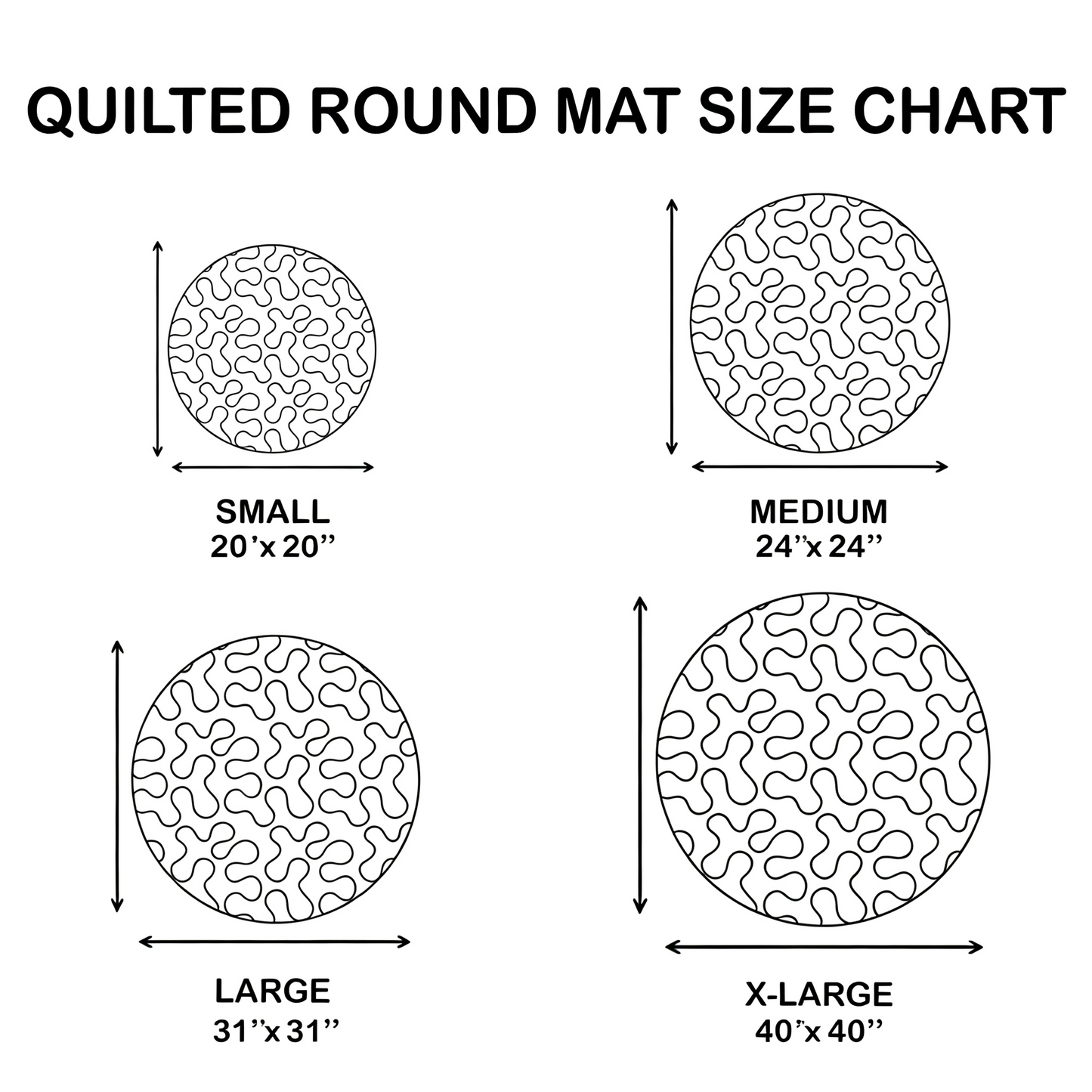 Candy Corn Abyss Quilted Round Mat