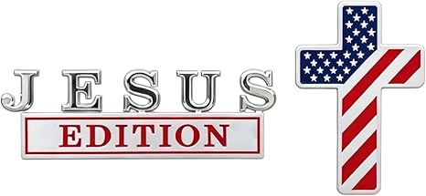 Blessed Jesus Edition Cross Car Emblem Metal Badge