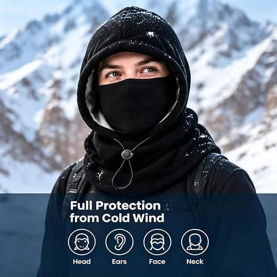 🎁3-in-1 Winter Fleece Balaclava Hood With Adjustable Drawstring