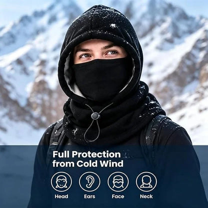 🎁3-in-1 Winter Fleece Balaclava Hood With Adjustable Drawstring