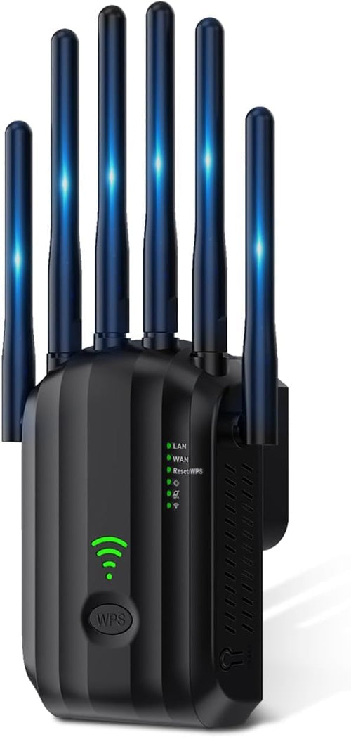Upgrade WiFi Extender Signal Booster with 6 Antennas