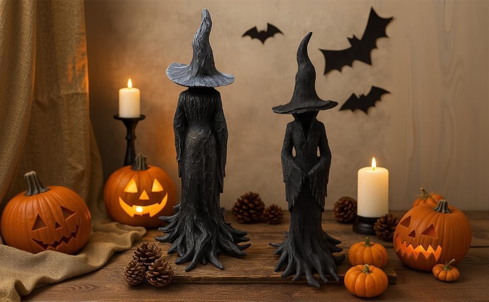 Painted Enchanting Witch Statue