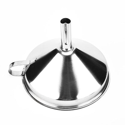 Stainless Steel Kitchen Funnel with Fine Mesh Filter – Food Grade Funnel Set for Oils, Liquids & Baking