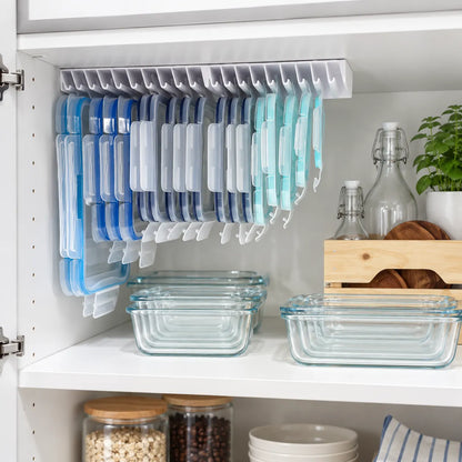 🎁5-Slot Food Container Lid Organizer – 2-Pack
