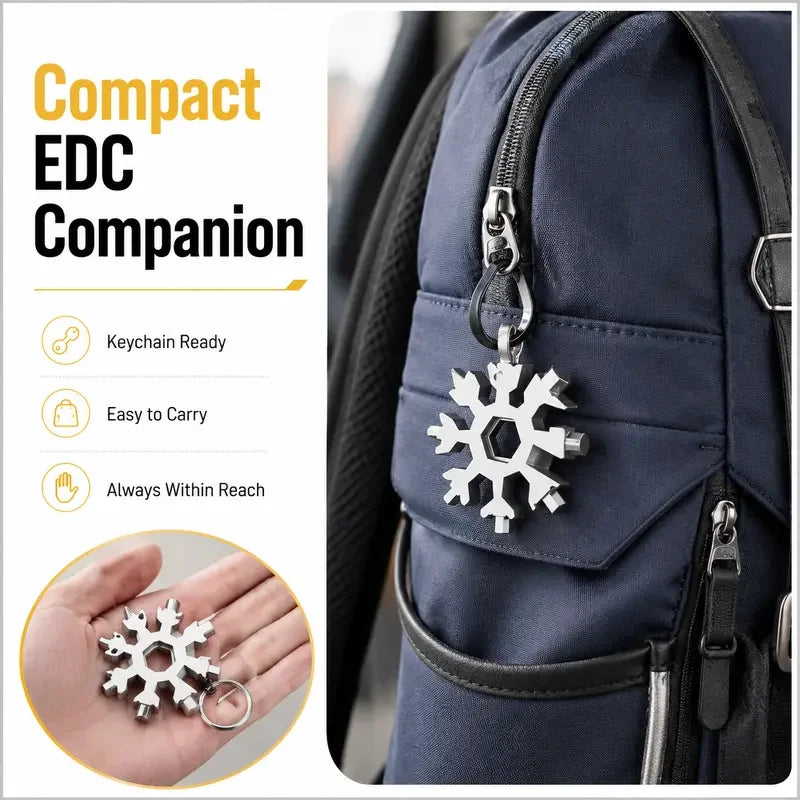 🎁4-Pack 18-in-1 Snowflake Multi Tool Stainless Steel EDC Gadget