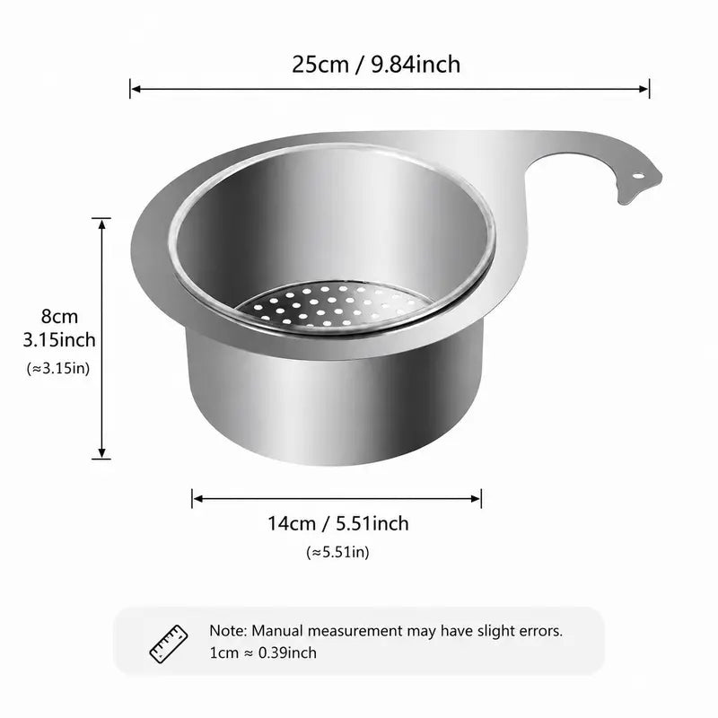 🎁2 Count Stainless Steel Hanging Sink Drain Strainer Baskets