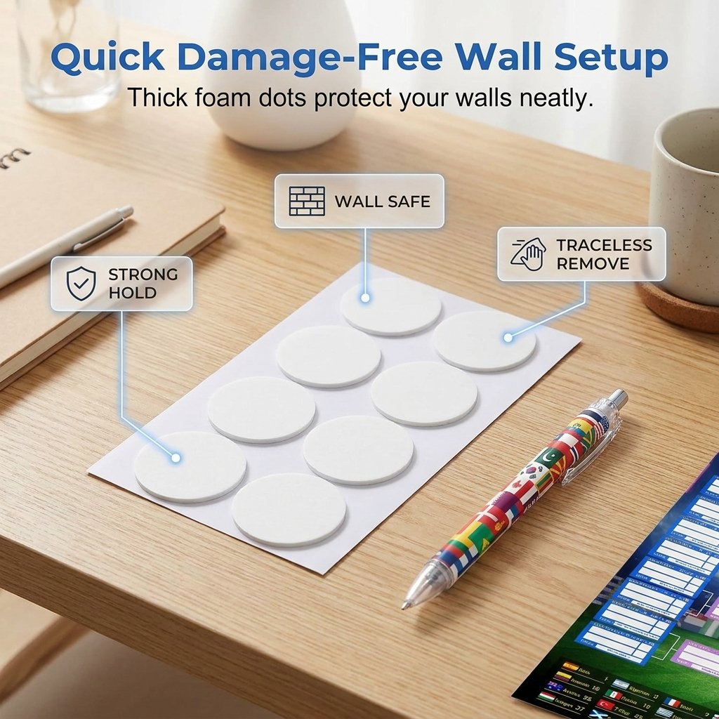⚽🏆 Ultimate 2026 Soccer Fan Wall Chart Kit – Group Stage & Knockout Posters (23.6 x 35.4). Marker Pen & Mounting Strips Included 🎁