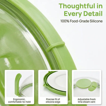 🎁2-in-1 Transparent Microwave Splatter Cover With Handle