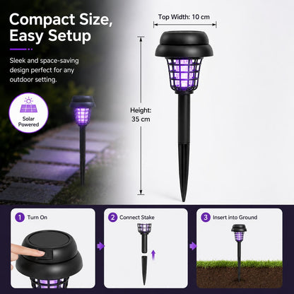 Solar Mosquito Zapper Light – Outdoor Garden Stake Lamp, UV Insect Killer & Solar Pathway Light