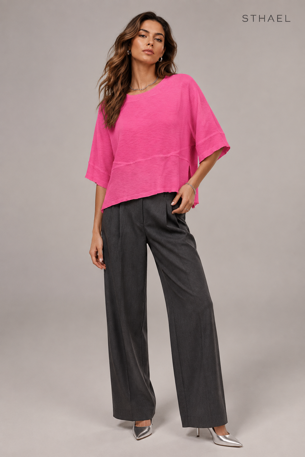 Women's Batwing Oversized T-Shirt – Loose Fit Casual Top