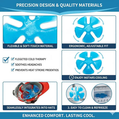 ❄️Reusable Cooling Gel Ice Packs for Hard Hats & Caps