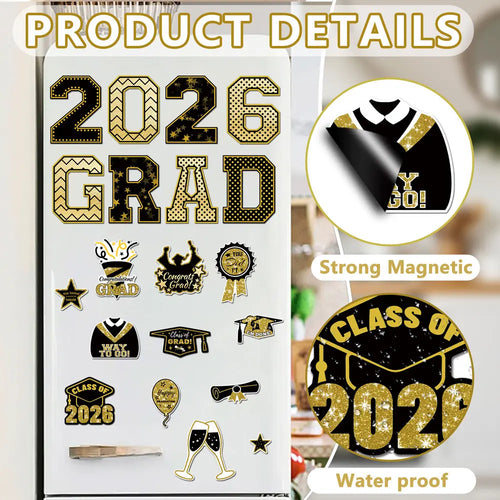 🎓 Class of 2026 Graduation Magnet Set – Celebrate Your Achievement in Style!