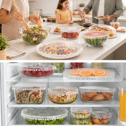 100PCS Stretch Food Covers For Bowls Plates & Containers