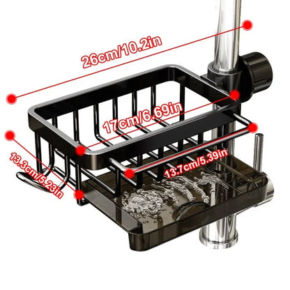 🎁Over Faucet Sink Organizer Rack With Detachable Drip Tray