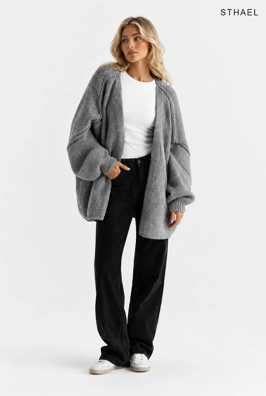 Women's Oversized Lightweight Open Front Cardigan Sweater