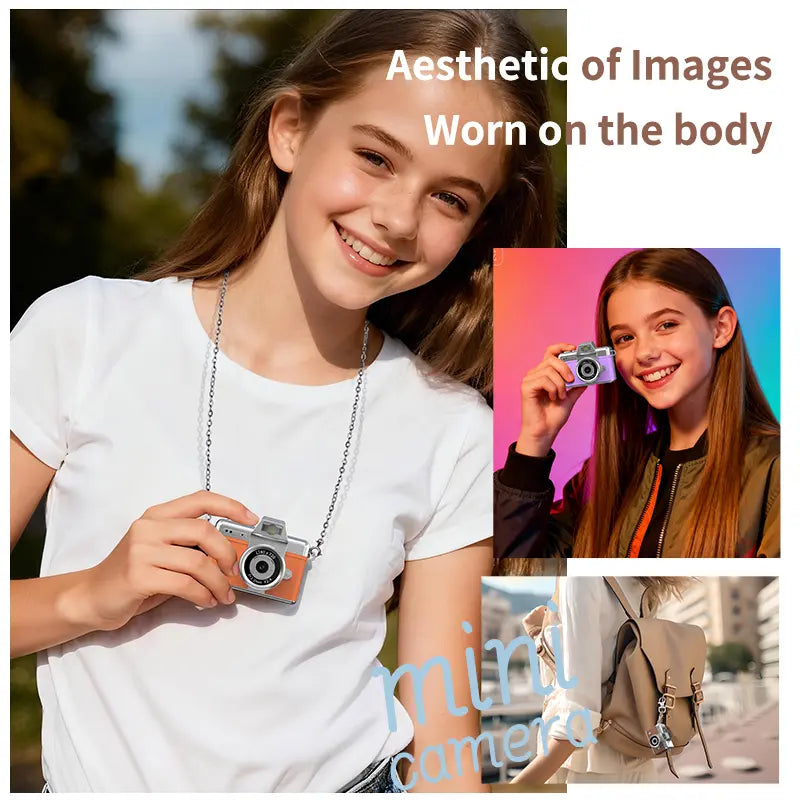 🎁1080P Mini Keychain Digital Camera – Retro Pocket Camera with Flip Screen & Flash, 32GB/64GB Card & Charging Cable Included