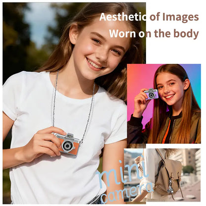🎁1080P Mini Keychain Digital Camera – Retro Pocket Camera with Flip Screen & Flash, 32GB/64GB Card & Charging Cable Included
