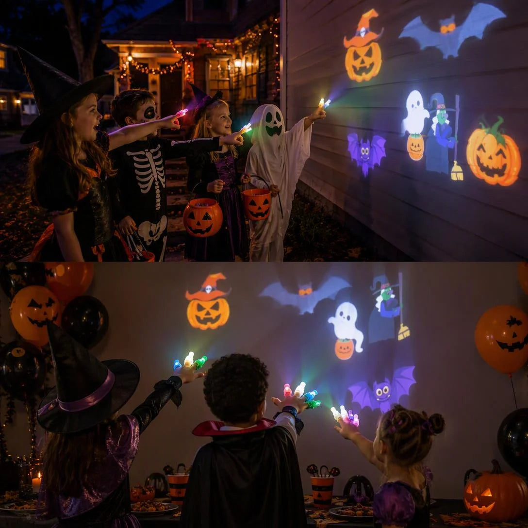 Halloween Glowing Finger Projection Party Lights