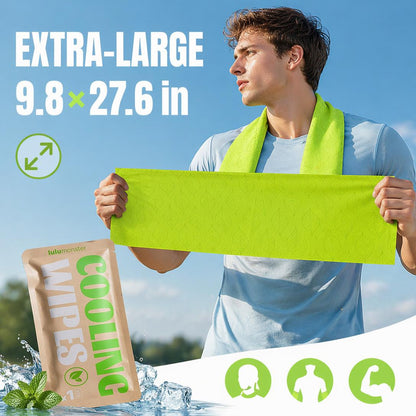 10PCS Menthol Cooling Towel – Extra-Large Reusable Cooling Wrap for Sports, Travel, Outdoor Adventures & Hot Weather