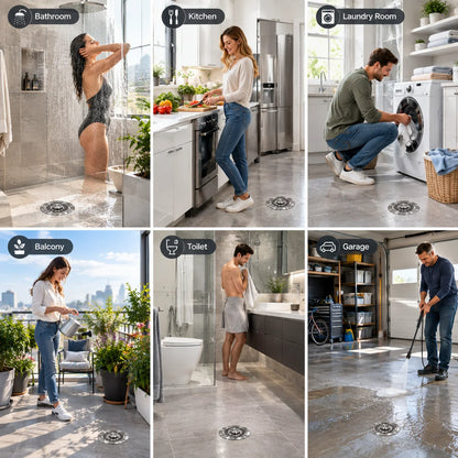 🎁304 Stainless Steel Automatic Anti-Odor Floor Drain