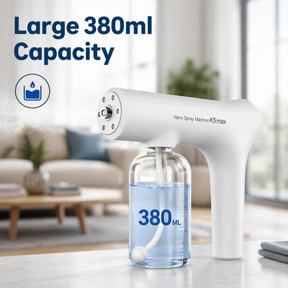 Portable Nano Mist Sprayer – Rechargeable Fine Mist Spray Gun with 380ml Large Capacity & USB-C Charging