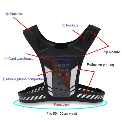 🎁Hands-Free Reflective Running Vest with Multi-Pocket Storage