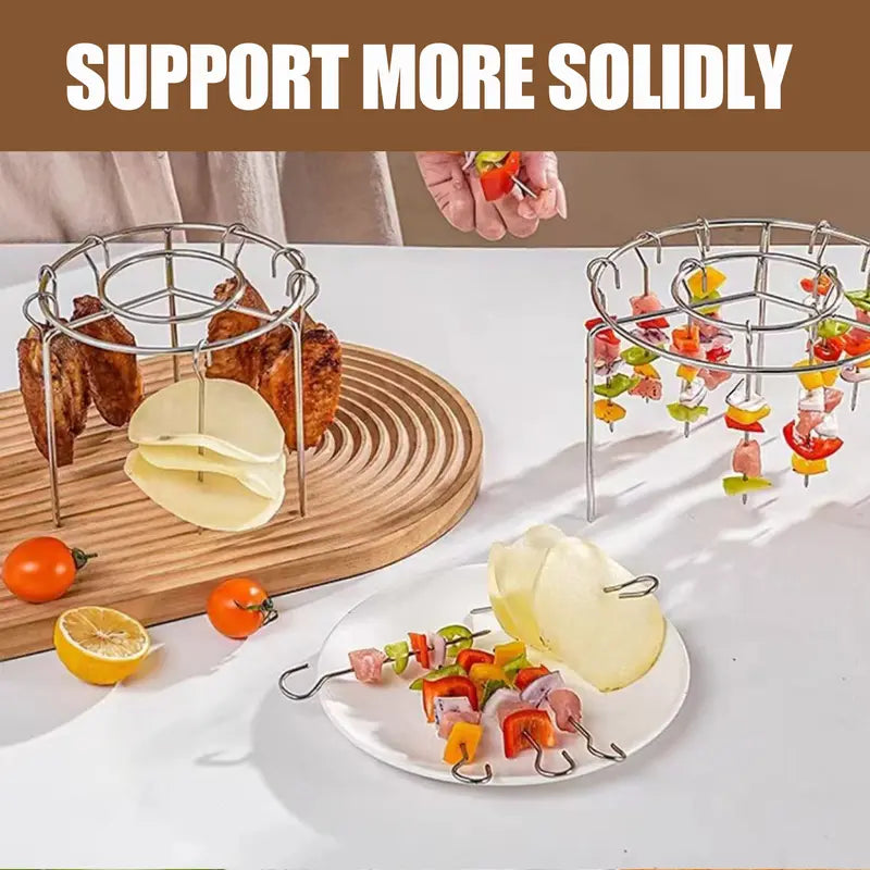 🍢Stainless Steel Air Fryer Skewer Rack
