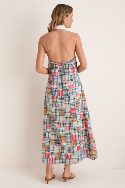 Women’s Heritage Madras Halter Maxi Dress