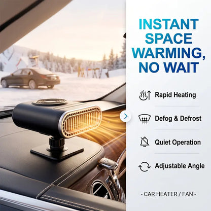 🎁12V Portable Car Heater &amp; 360° Rotatable Window Defroster