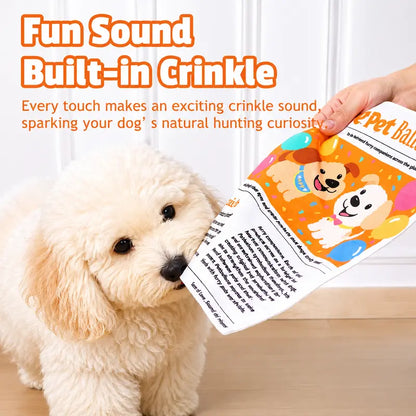 Durable Crinkle Newspaper Dog Toy Set – 2PCS Interactive Chew Toy for Dogs