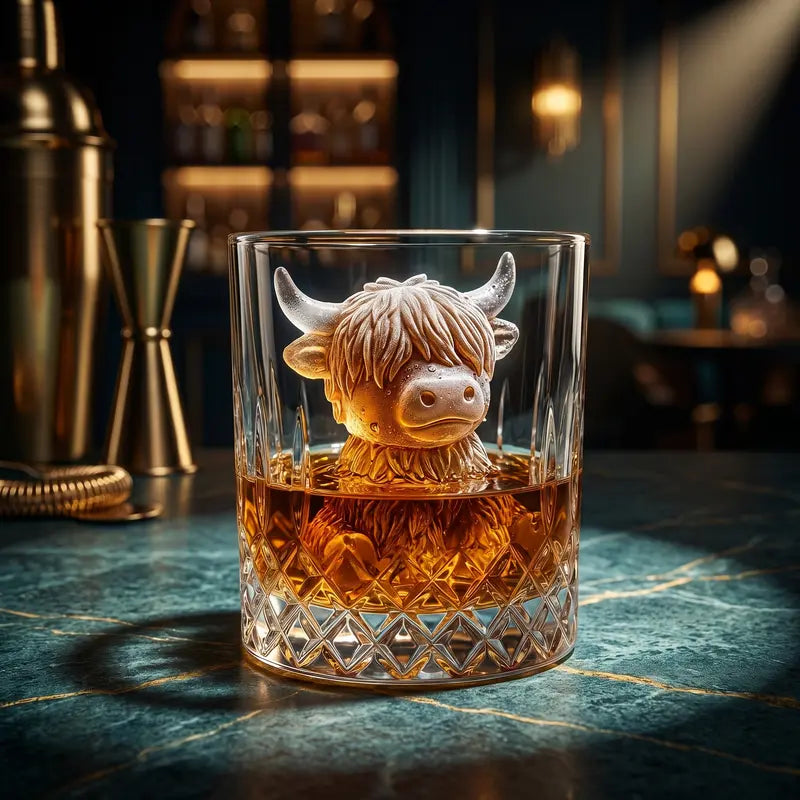 Mini Highland Cow Ice Cube Mold – Cute 3D Silicone Ice Tray for Whiskey, Cocktails & Parties 🐮🧊