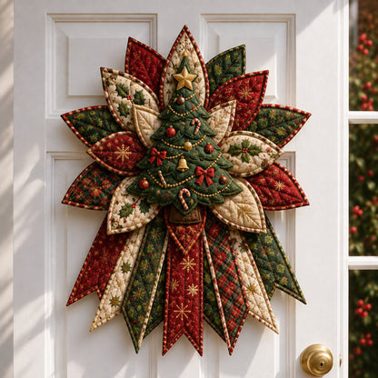 🎄 Festive Quilted Christmas Door Hanging DIY Sewing Kit