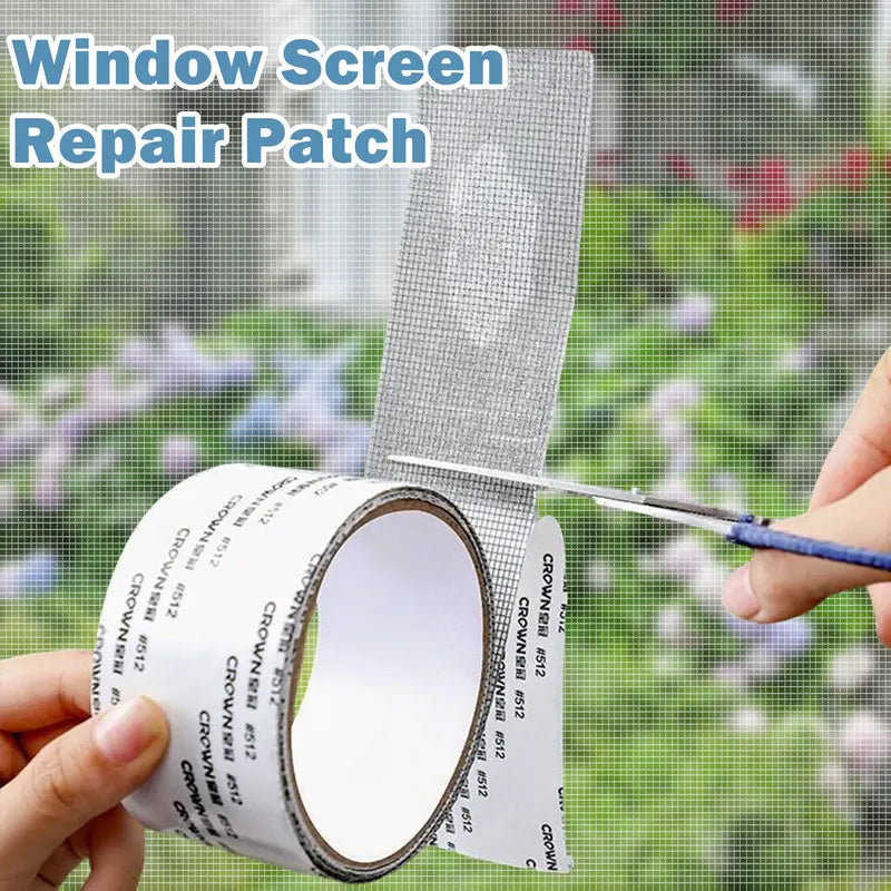 Window Screen Repair Tape – Strong Fiberglass Mesh Adhesive Patch for Door & Window Screen Fixing (2in x 78in, 2pcs)