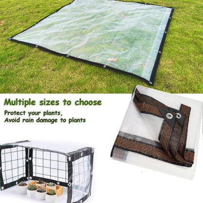 🎉Clear Waterproof PE Tarp – Transparent Outdoor Cover with Metal Grommets