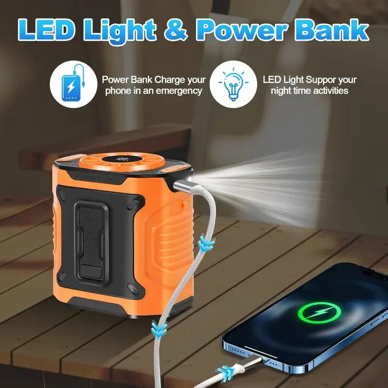 Portable Waist Fan Clip On, Wearable Personal Neck Cooling Fan with [100-Speed] Stepless Airflow
