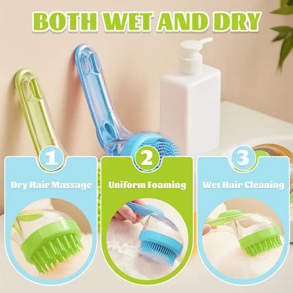 Pet Bath Brush with Shampoo Dispenser – Gentle Grooming & Deep Cleaning for Dogs and Cats