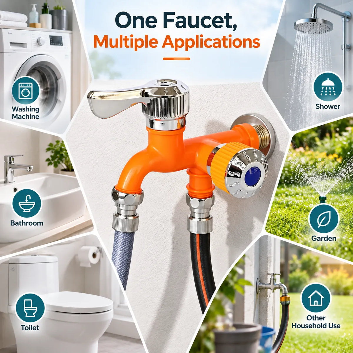 🎁2-Way Dual Outlet Water Faucet