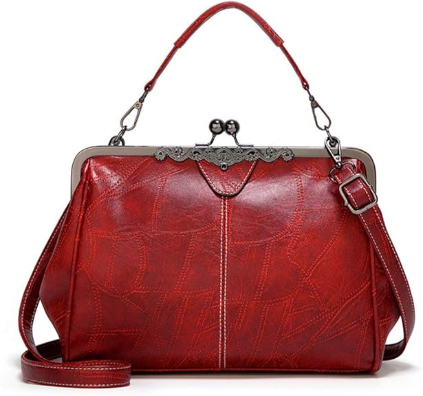 💼2026 New Kattee Elegant Waterproof Women's Leather Kiss-Lock Tote Handbag