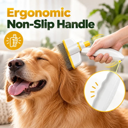 🎁Self-Cleaning Pet Grooming Brush with 180° Rotating Head – Rounded Stainless Steel Pins for Dogs & Cats