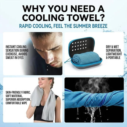 Soft Cooling Towel, Breathable Quick Dry Ice Towel