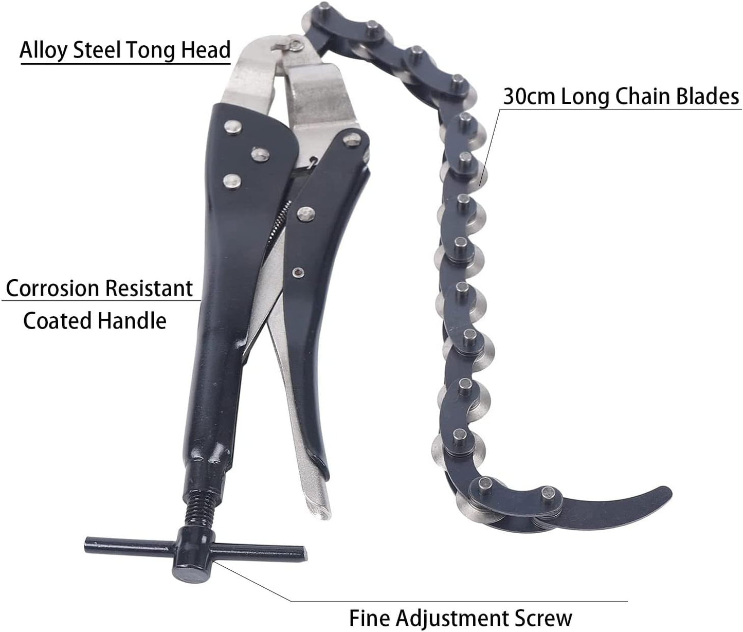 🔧 0.6″–3.3″ Chain Exhaust & Tailpipe Cutter | Easy Rolling-Blade Cutting