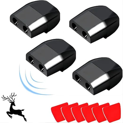 🎁4-Pack Dual Deer Warning Whistles – Compact Airflow-Activated Wildlife Alert for Cars, SUVs & Trucks