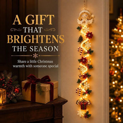 Lighted Christmas Door Hanger – Glowing Vertical Holiday Decor
