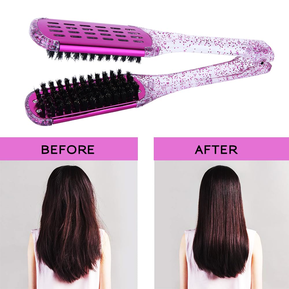 ❤️Double-Sided Boar Bristle Hair Brush – Smooth & Frizz Control