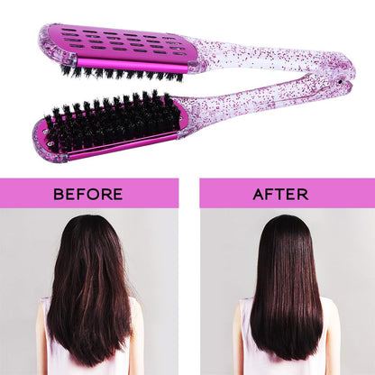 ❤️Double-Sided Boar Bristle Hair Brush – Smooth & Frizz Control