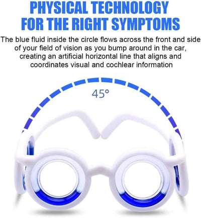 🎁Motion Sickness Glasses With Liquid Horizon Rings For Travel