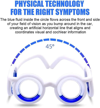 🎁Motion Sickness Glasses With Liquid Horizon Rings For Travel