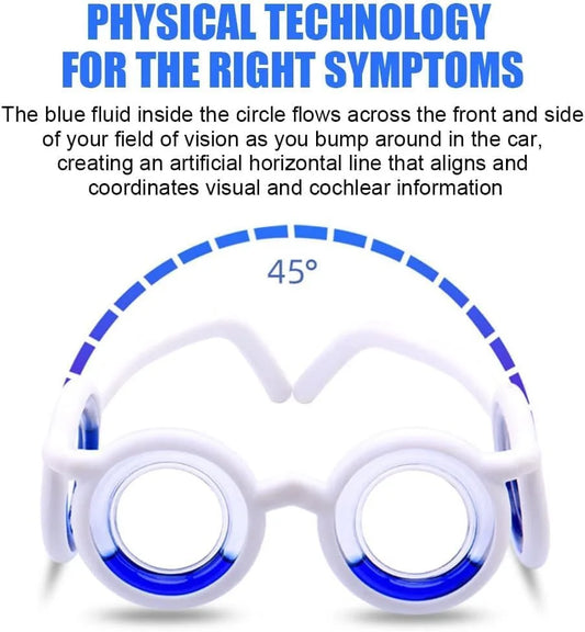 🎁Motion Sickness Glasses With Liquid Horizon Rings For Travel